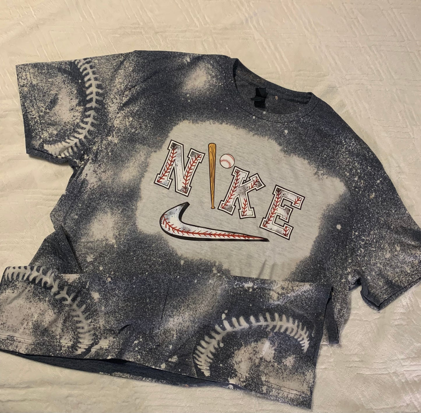 Baseball Check bleached tee